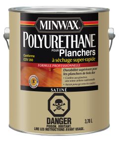 Vernis polyuréthane pour plancher, satin, 600 pi², 3,78 l