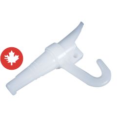 Chalumeau pour chaudière, pivotant , nylon, blanc, 7/16" x 3 1/2"