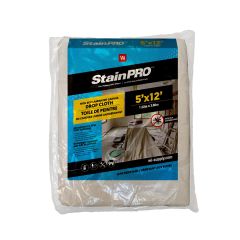 Toile de peintre, Canevas laminé antidérapant, crème, 5’ x 12’