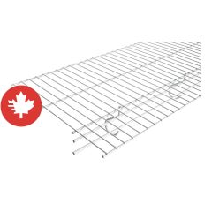 Tablette grillagée, modèle PS, tringle à glissement continu, 16" x 96"