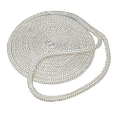 Amarre de quai, nylon, blanc, 3/8" x 15'