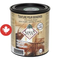 Teinture et vernis SAMAN, gris prestigieux, 946 ml