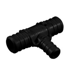 Raccord poly alloy PEX en"T", 3/4" x 3/4" x 1/2", noir
