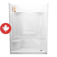 Shower - Essence - 59 3/4″ x 30" - Acrylic -White