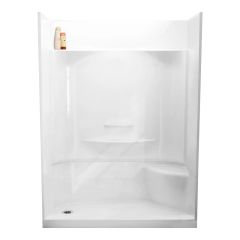 Essence Shower - 59 3/4″ x 30" - Acrylic - White - Left Drain