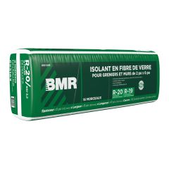 Matelas de fibre de verre, R‑20, 15" x 47" x 6"