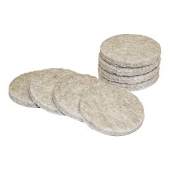 PRO-TEC Self-Adhesive Round Medium Felt Pads - Beige - 1 1/2" - 8/Pkg