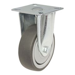 Gray Thermoplastic Rubber Casters for General Use - Model: Rigid - 3" x 100 mm