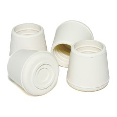 Rubber leg tip - White - 1" - 4/Pkg