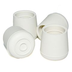 Rubber leg tip - White - 1 1/4" - 4/Pkg