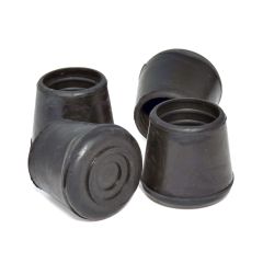 Rubber leg tip - Black - 1" - 4/Pkg