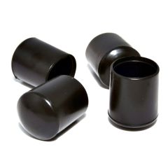 Vinyl leg tip - Black - 1" - 4/Pkg