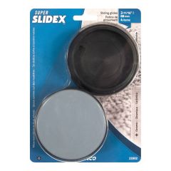 SUPER SLIDEX Gray Round Ultra-Sliding Glides - 2 11/16" - 4/Pkg