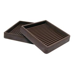 Nonskid Square Rubber Cups - Brown - 14 mm x 86 mm x 3 3/8" - 2/Pkg