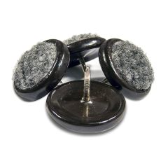 Carpet base nail-on glide - Gray - 1 1/4" - 4/Pkg