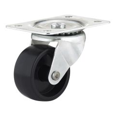 Industrial Black General Duty Polypropylene Caster - Model: Swivel - 2 3/8" x 82 mm