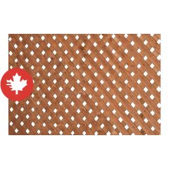 Treillis super intimité en bois traité brun, 4' x 8'