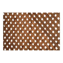 Treillis d'intimité en bois traité brun, 4' x 8'
