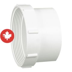 PVC/BNQ Sewer And Drain Adapter - 4" - White