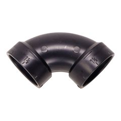 Coude 90° en ABS DWV, long, 1 1/2", femelle, noir