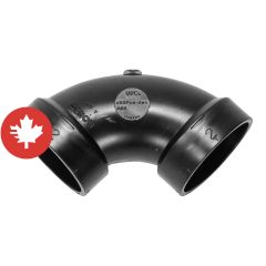 Coude 90° en ABS DWV, long, 2", femelle, noir