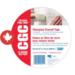 Ruban à joint en fibre de verre CGC Sheetrock, Blanc, 500'