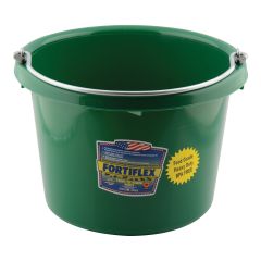 Grand seau à dos plat Fortiflex, vert, 7,5 l, 10" x 8"