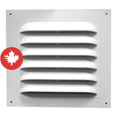 Standard Square Gable Vent - 8" x 8" - White