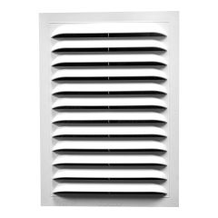 Évent de pignon rectangulaire standard, 12" x 18", blanc