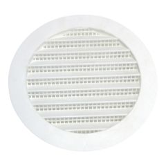 Mini persienne ronde en plastique, 4", blanc