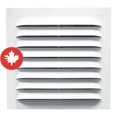 Standard Square Gable Vent - 12" x 12" - White