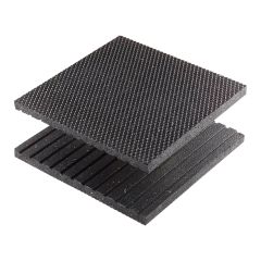 Rubber step cover – Non-Slip - Black - 24" x 36" x 3/4"