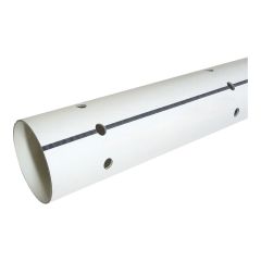 Tuyau de drainage en PVC/BNQ, ocre ferreux, blanc, 4" x 10'