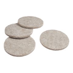 PRO-TEC Self-Adhesive Round Medium Felt Pads - Beige - 57 mm - 4/Pkg