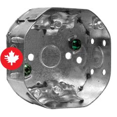 Boîte électrique octogonale, 4" x 1 1/2", 4/pqt