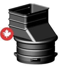 Adaptateur à gouttière, 4", noir
