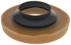 Toilet wax ring with flange