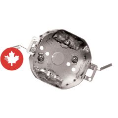 Boîte électrique octogonale avec équerres ajustables