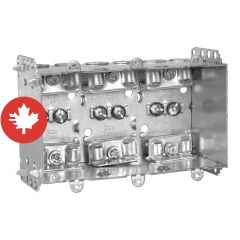 Boîte électrique rectangulaire, 7 1/2" x 3" x 2", 3 groupes