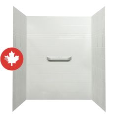 Shower Wall - Supreme - 60" - 3-piece - Acrylic - White