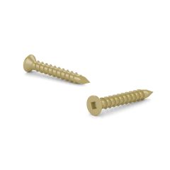 Concrete Screw with Gold Seal Coating - Flat Head - 1/4" x 1 3/4" - 10/Pkg