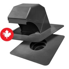 Gooseneck Bathroom Exhaust Vent - Black