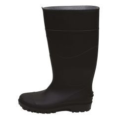 Bottes de PVC 16", noir, grandeur 6