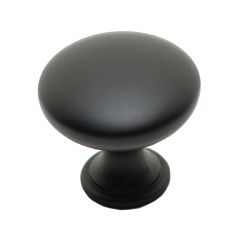 Copperfield Contemporary Metal Knob  - Matte Black - 1/Pkg - 30 mm