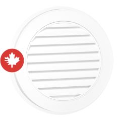 Round Gable Vent - 18" - White