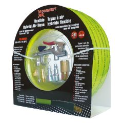PVC hose with 9 compressed air accessories