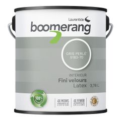 Peinture recyclée Boomerang, fini velours, gris perle, 3,78 l
