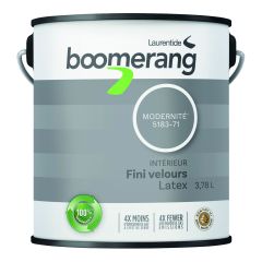 Peinture recyclée Boomerang, fini velours, modernité, 3,78 l