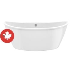 Bain autoportant Delsia, 60" x 32", acrylique appliqué, blanc