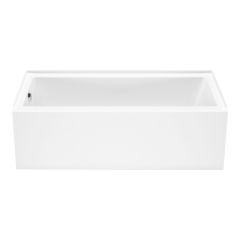 Bosca Alcove Bathtub - 59 3/4" x 30" - Cubic Design - Acrylic - White